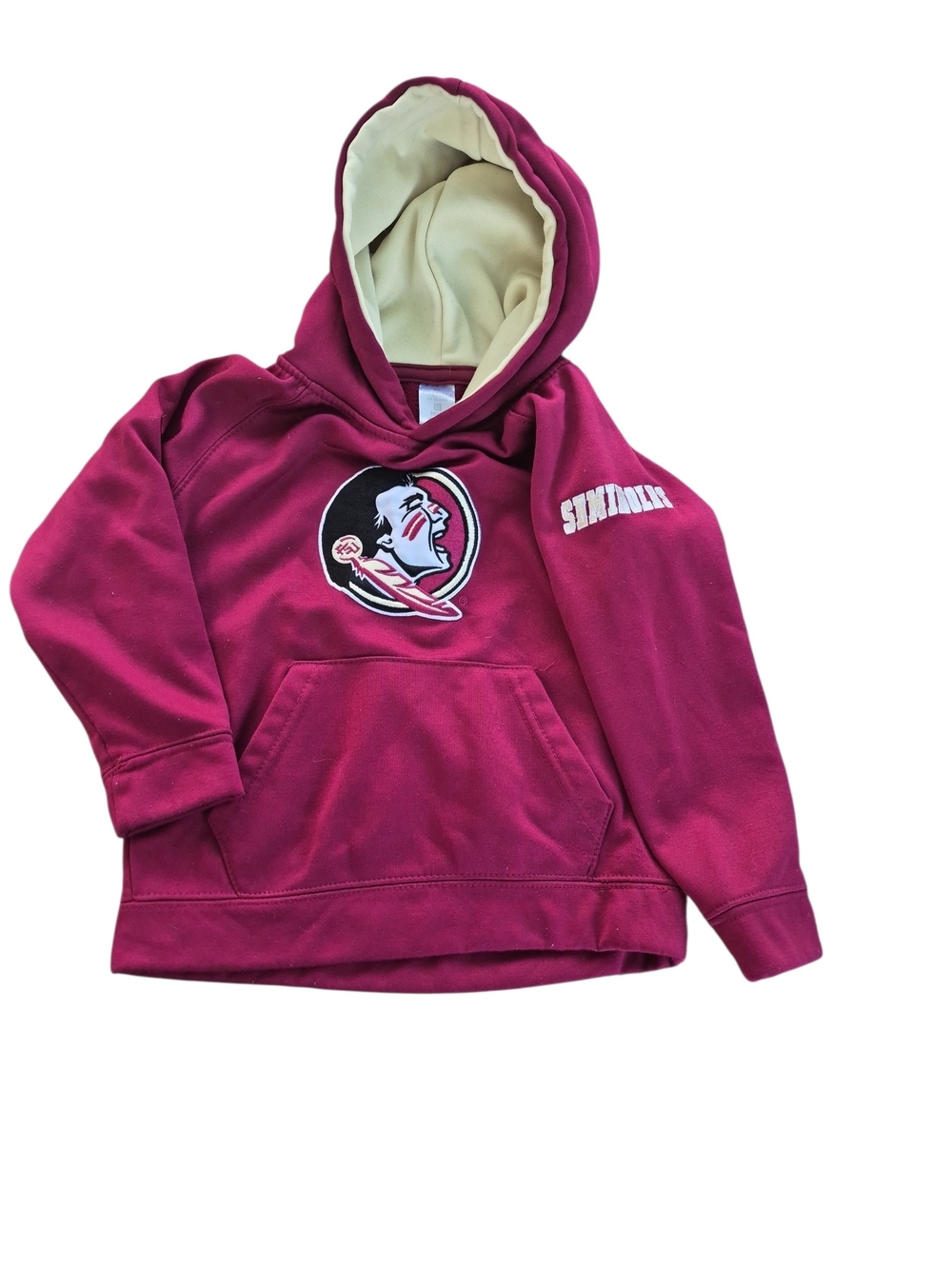 Colosseum Kids Burgundy Hooded Sweatshirt with Cream Lining
